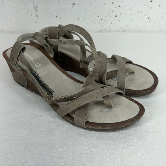 Merrell Women’s size 11 Revalli Aura Gray Wedge Sandals - Picture 1 of 15